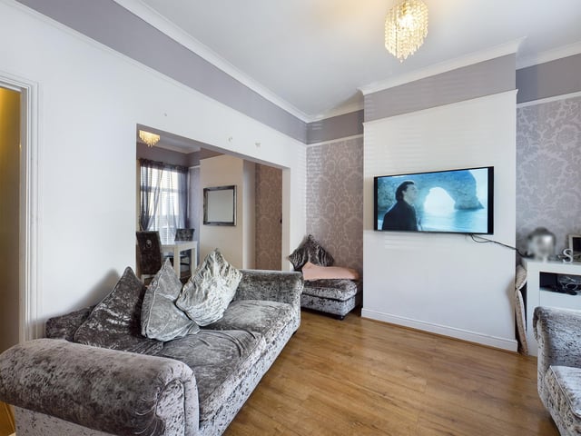 A good-sized room extends in to the dining area, according to the estate agent.
