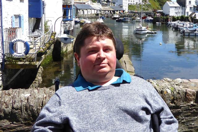 Christopher on holiday in Cornwall, 2021