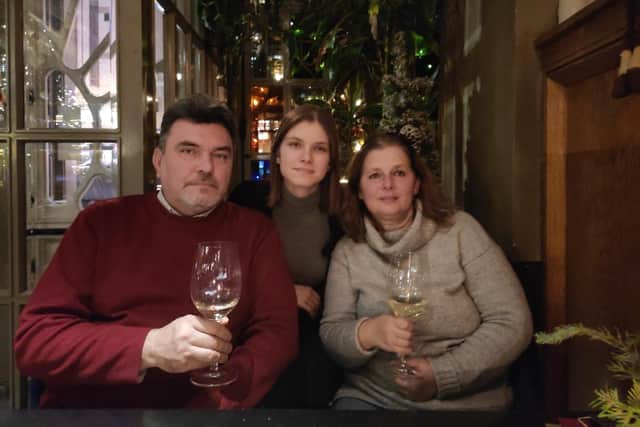 Andrii Zharikov's mum Tetyana Zharikova, dad Victor Zharikov and sister Anna-Maria Zharikova