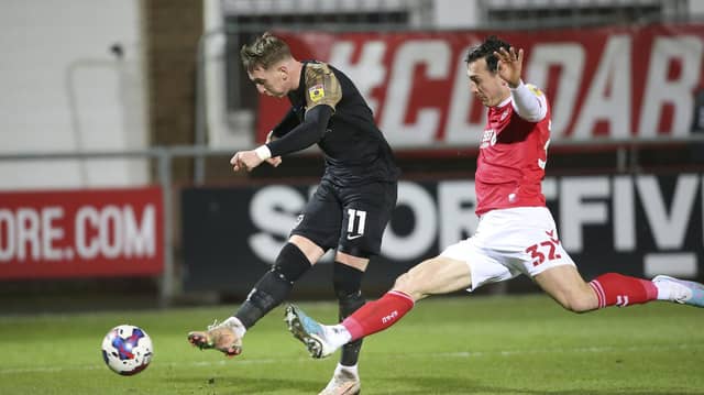 Ronan Curtis was Pompey's man of the match at Fleetwood