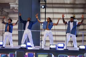 British street dance troupe Diversity perform at the Platinum Party at Buckingham Palace on June 4, 2022 as part of Queen Elizabeth II's platinum jubilee celebrations. Picture: HANNAH MCKAY/POOL/AFP via Getty Images.
