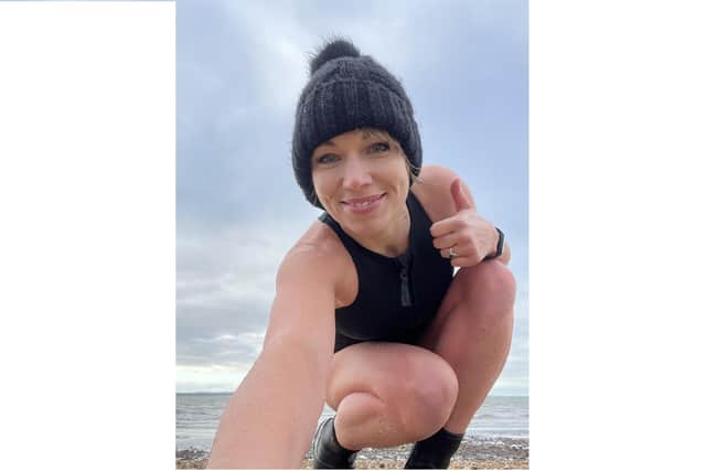 Sophie Cartledge from Fareham who is advocating open water swimming for perimenopausal women