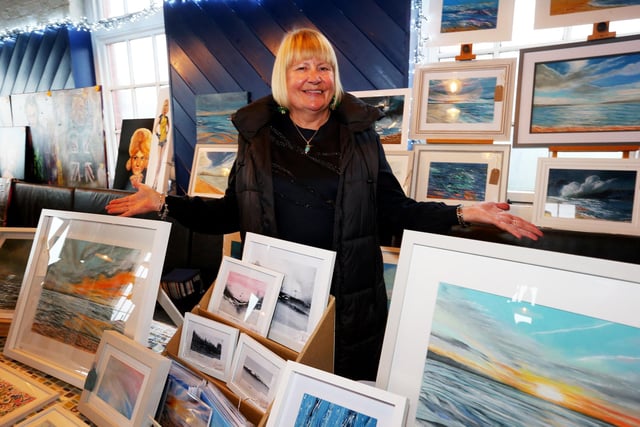 Artist Jackie Bogglen. Powder Monkey Brewery Christmas Market, Priddy's Hard, Gosport.
Picture: Chris Moorhouse