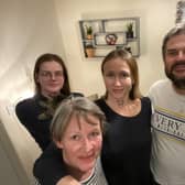 Hanna Greentree from Fareham wants to move her mum Iryna from Ukraine to the UK amid fears Russia will invade.L-R: Melania Greentree, Iryna Pavlova, Hanna Greentree and Matthew Greentree