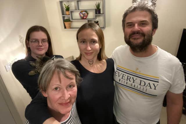 Hanna Greentree from Fareham wants to move her mum Iryna from Ukraine to the UK amid fears Russia will invade.L-R: Melania Greentree, Iryna Pavlova, Hanna Greentree and Matthew Greentree