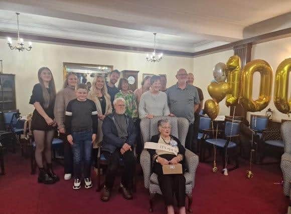 Hayling Island resident Odette Turner was joined by her friends and family for a spectacular surprise 100th birthday party.