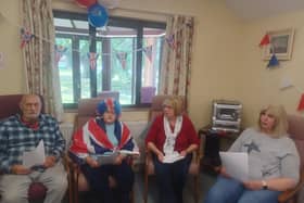 Residents enjoying the VE Day celebrations