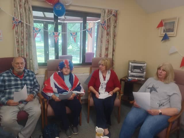 Residents enjoying the VE Day celebrations