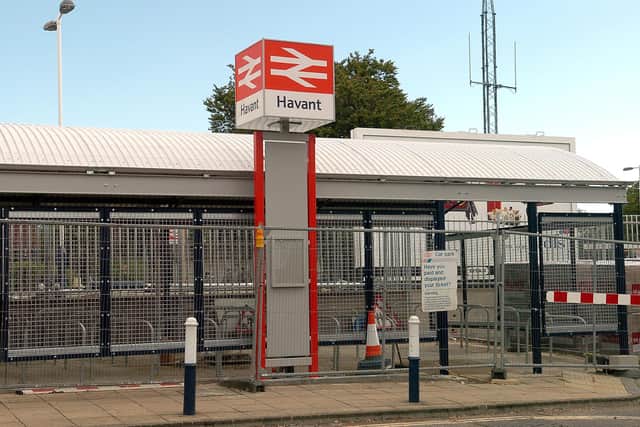 The sign outside Havant Station. Picture: Michael Scaddan