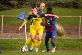 Callum Glen is suspended for Moneyfields's next two Wessex League games. Picture: Keith Woodland