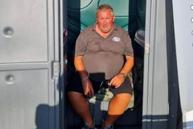 Chris Nicholls taking part in the Potty in Portsmouth challenge