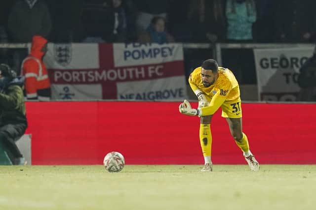 Jordan Archer returned to Pompey’s squad against Middlesbrough following injury. Picture: James Brown/ProSportsImages
