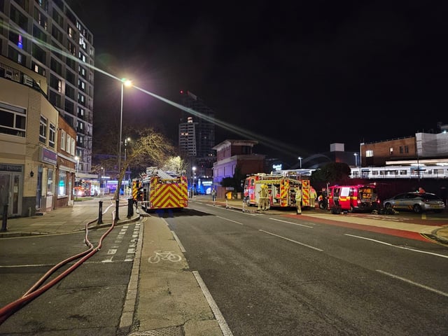 Tower block fire at The Hard early on Friday morning