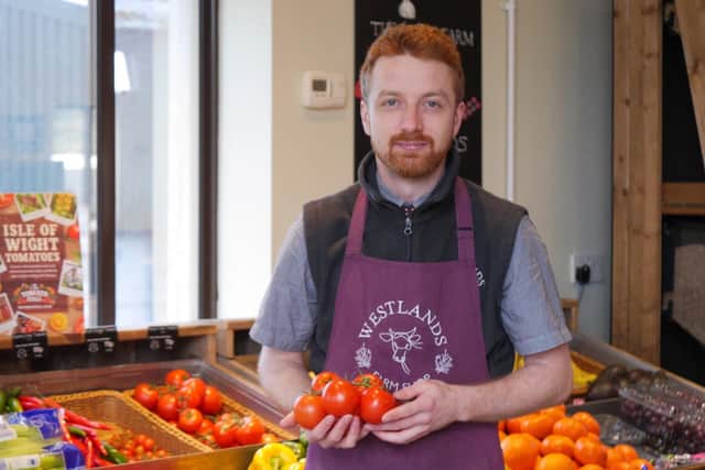 General manager Harry King at Westlands Farm Shop in Shedfield