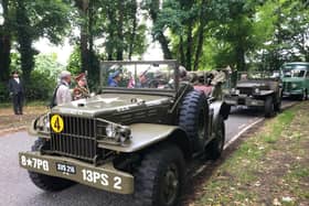 Vintage military vehicles travelling through Southwick last year. Picture: Tom Morton