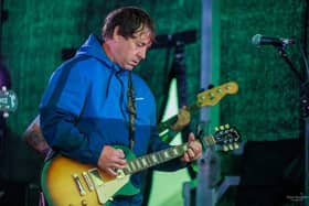 John Seymour, guitarist with Britpop Revolution at Victorious.