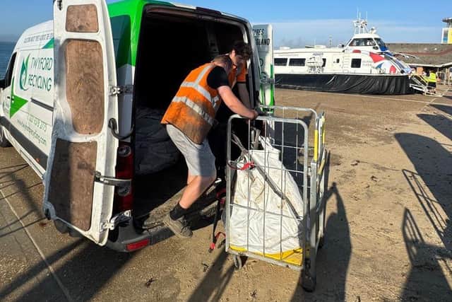 Hovertravel recycles retired skirt rubber