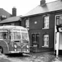 Portchester flood
A Southdown coach makes a bow wave through Portchester.