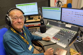 Roger on his birthday in the studio