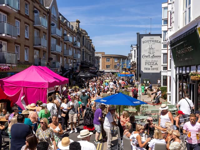 Huge crowds at last year's Southsea Food Festival. Picture: Mike Cooter (160722)