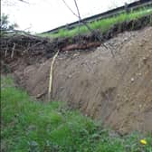 The collapsed embankement.