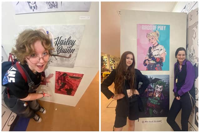 HSDC students displaying their work at the recent Portsmouth Comic Con