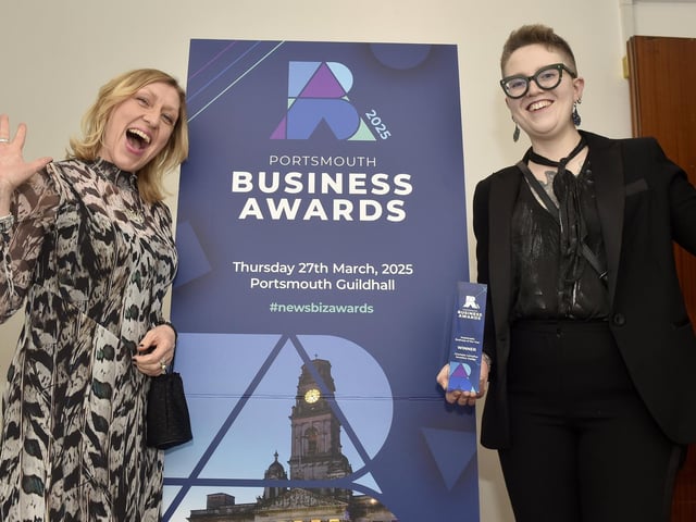 Charlotte Cornelius Jewellery Design staff celebrate winning the Sustainable Business of the Year award.   Picture: Sarah Standing (270325-1304)