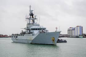 HMS Clyde returned to Portsmouth for the first time in 12 years in December. Her future is now uncertain after being decommissioned from the navy. Photo: Habibur Rahman