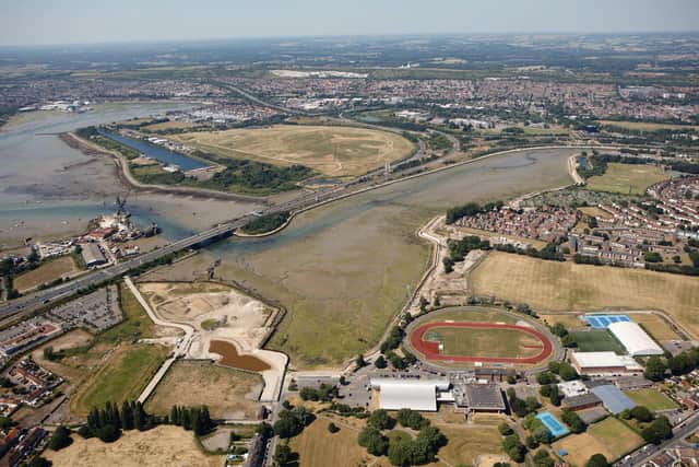 An aerial view of Portsmouth with the Mountbatten Centre, which had been looked at by military planners searching for sites to base a new field hospital at. Picture: Portsmouth City Council