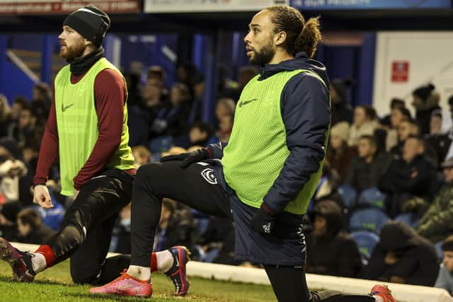 Marcus Harness hasn't featured in Pompey's last two league games. Picture: Robin Jones