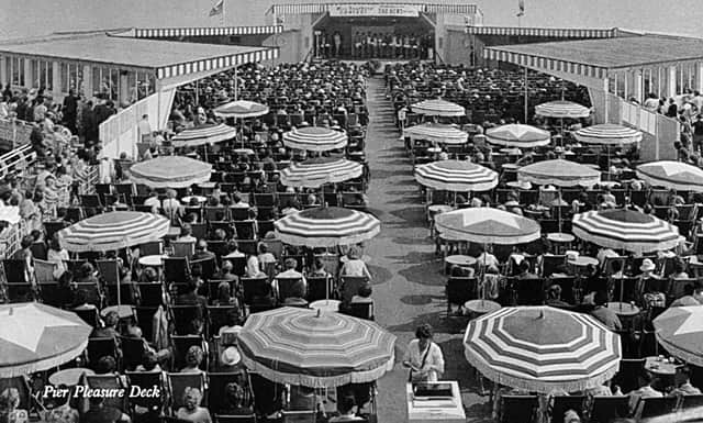'Miss Southsea Contest'. Beauty contests were extremely popular in the 1950's and 1960's, this one was took part on South Parade Pier. The News 957-5