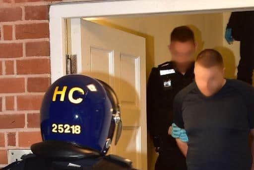 Police making arrests after investigating a conspiracy to steal and make explosions at ATM machines in Hampshire. Picture: Hampshire police