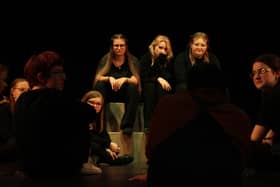 The cast of DNA in rehearsal