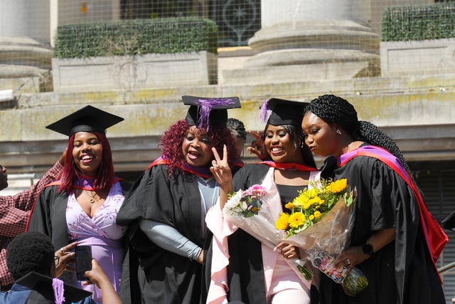 University of Portsmouth students graduating on Friday, July 19, 2024, at Portsmouth Guildhall, in MSc international business and management and marketing and innovation.
Picture: Sarah Standing (190724-2332)
