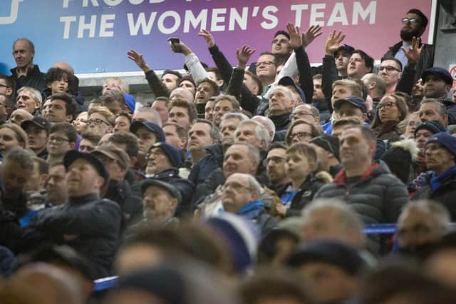 Pompey fans at Monday night's FA Cup game against Arsenal.  Picture: Habibur Rahman
