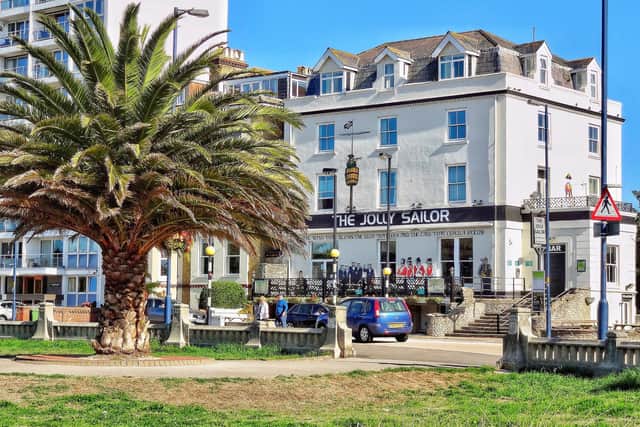Police were called on Saturday night to the Jolly Sailor Pub in Southsea.
Photograph: Trev Harman