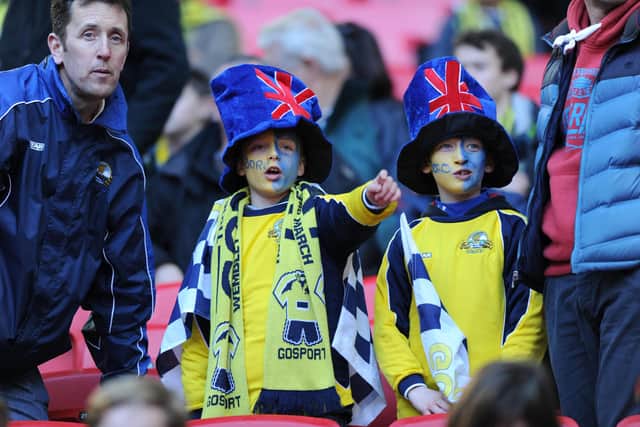 Gosport fans at Wembley in 2014. Picture: Paul Jacobs