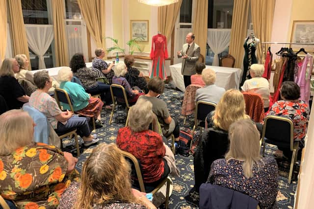Gerald Schwanzer, managing director of DSI London speaking at the meeting of Material Girls at the Best Western Royal Beach Hotel in Southsea.