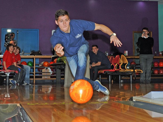 Get ready for a competitive game of bowling with your friends and family over the weekend. The Gunwharf Quays complex have a number of offers for families and children who will be playing and eating. Pictured is former Portsmouth player Joel Ward at Bowlplex in 2012