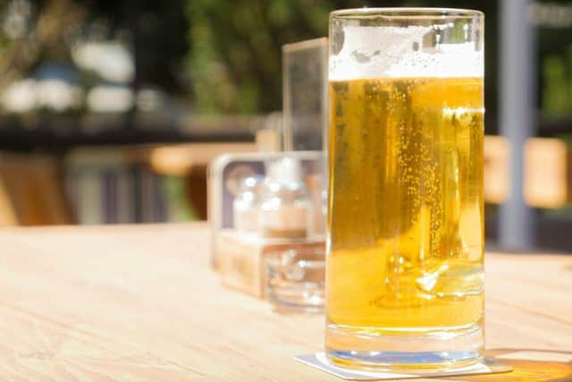 Cold beer in the sun