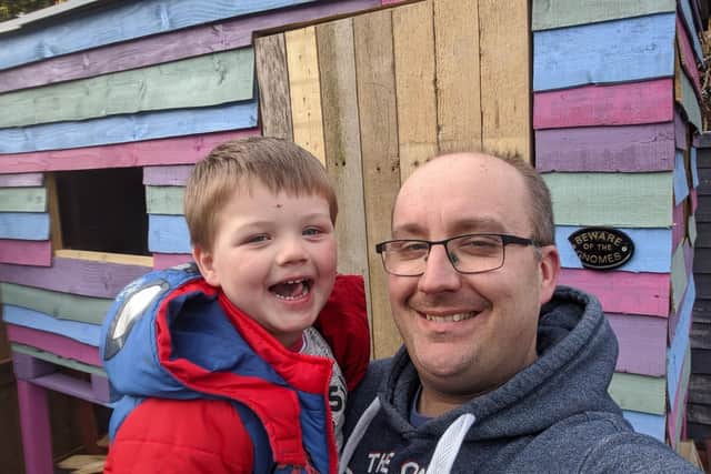 Ashley Gill from Portsmouth has been shortlisted in the top 10 for upcycler of the year for his treehouse he created for his three-year-old son Elliot