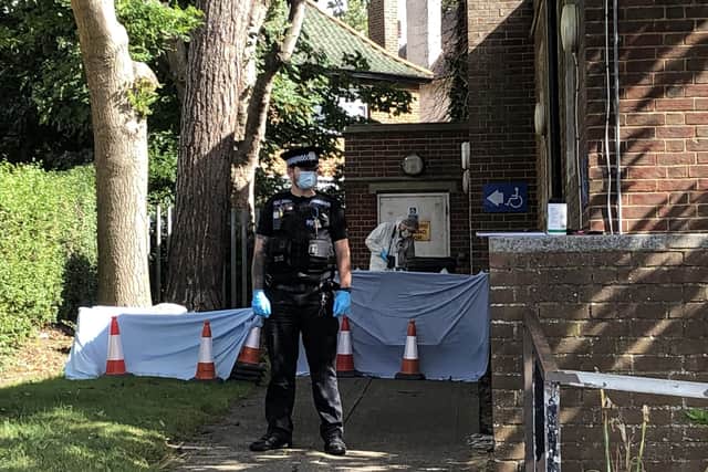 Police in Cosham today
Picture: Tom Cotterill