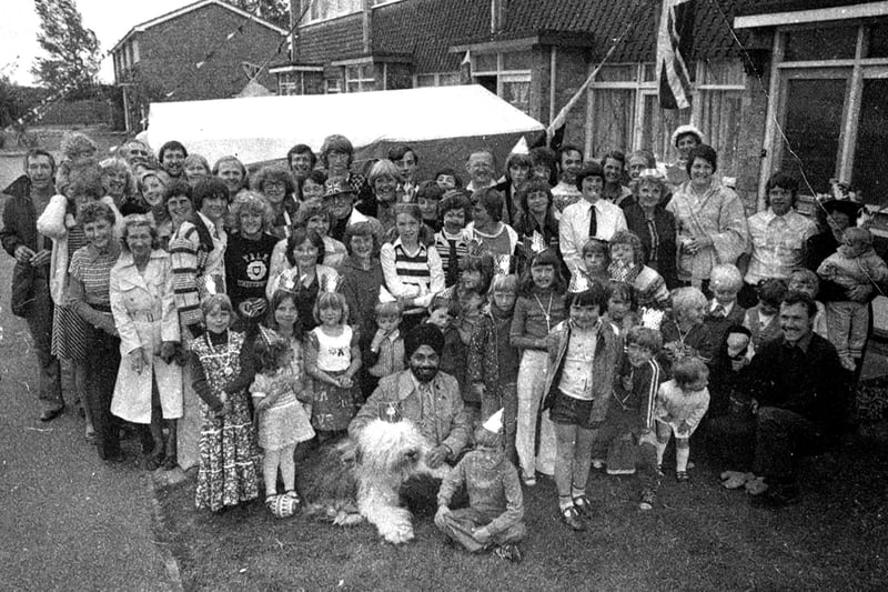 Neighbours and friends mark the Silver Jubilee at The Saltings, Farlington, in 1977.