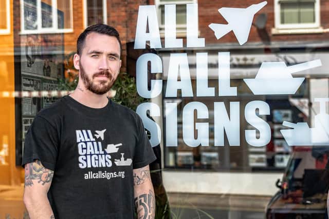 Stephen James, co-founder of All Call Signs, pictured outside the charity's base in Albert Road, Southsea. Photo: Ellie Osborne