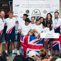 Caven Bull, second left, with the rest of the Team GB squad at this week's opening ceremony in Hungary