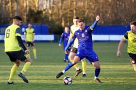 Jason Parish converted an early penalty as Baffins defeated Hythe 2-0 last night. Picture: Chris Moorhouse