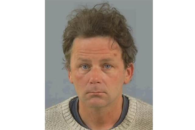A custody photo of Jeffery Batty, who was stung by police officers after travelling from Norfolk to Hampshire in a bid to meet an 11-year-old child.