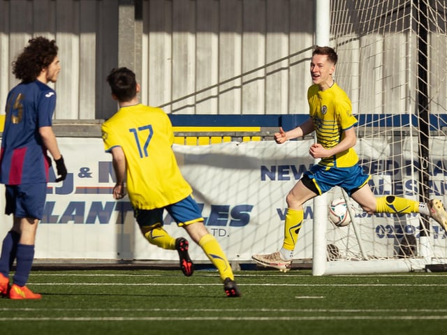 Locks celebrating taking an early lead. Picture: Keith Woodland