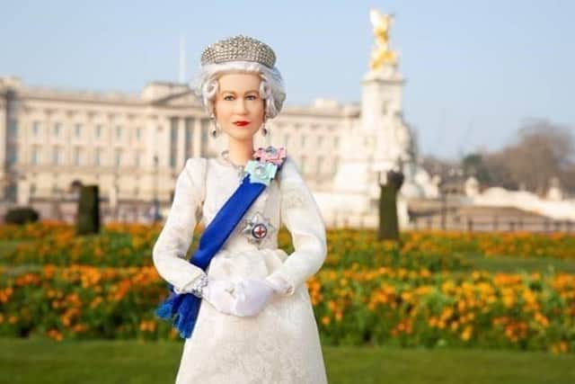 The Queen Elizabeth II Barbie doll to commemorate the Queen's historic Platinum Jubilee.