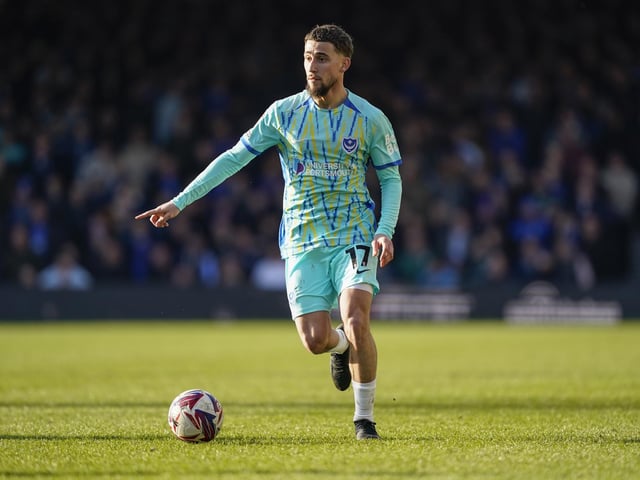 Pompey's Adil Aouchiche in action against Luton. Picture: Jason Brown/ProSportsImages